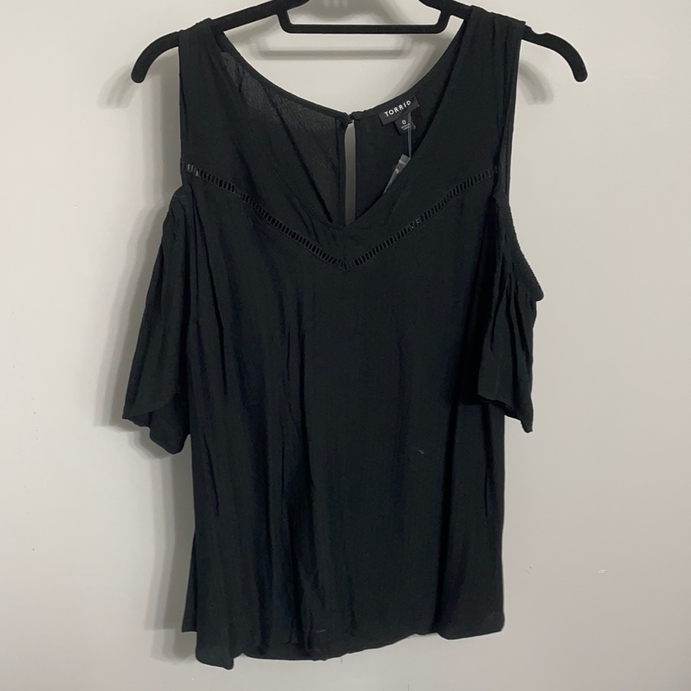 Torrid Black Cold shoulder top